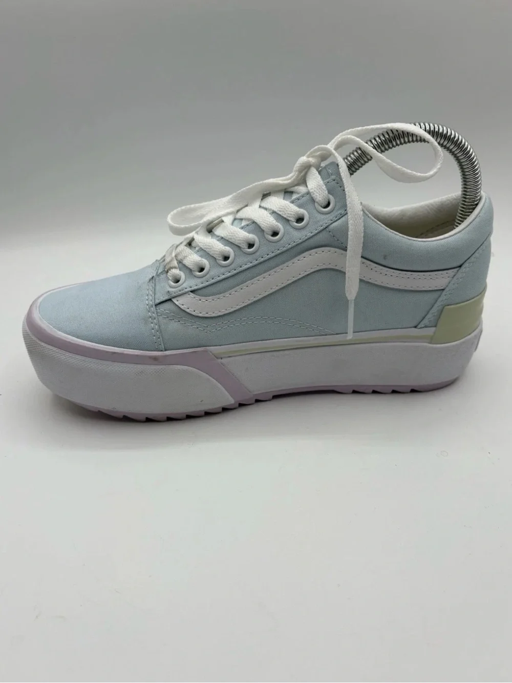 Vans Old Skool Stacked Platform Women's Size 8 Shoes Sneaker Pastel Blue